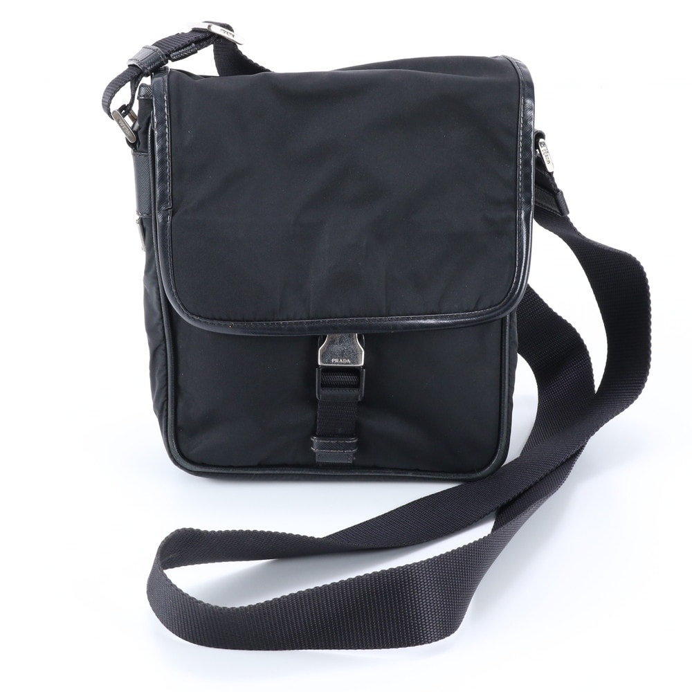 ■美品 プラダ テスート ナイロントライアングルロゴショルダーバッグ