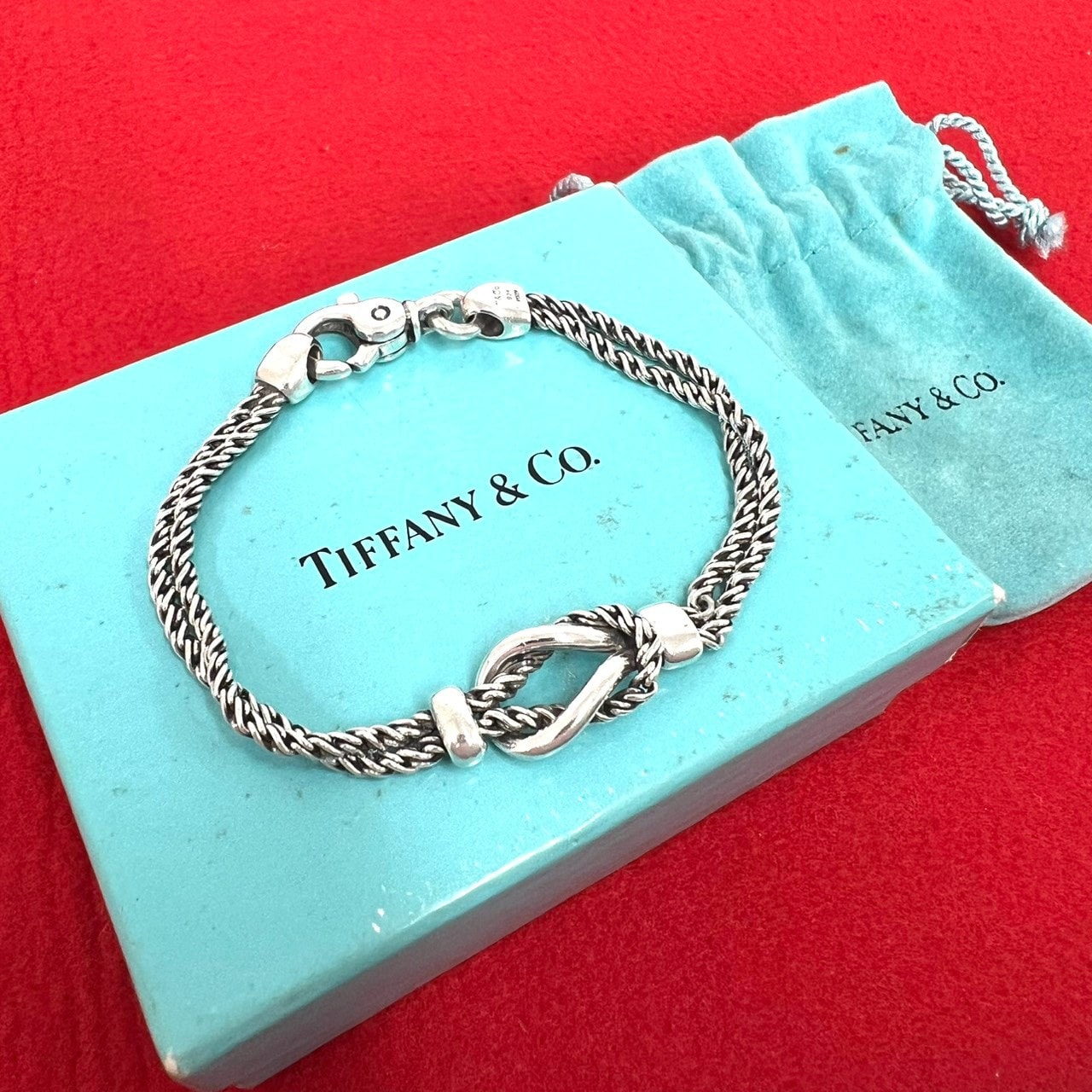 TIFFANY&Co. ティファニー ダブルロープ センターノット ブレスレット シルバー925 ブレスレット シルバー
 76172