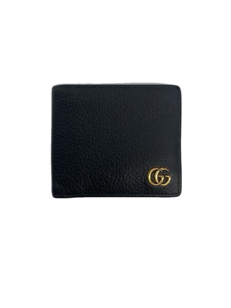 GUCCI GG Marmont Leather Coin Wallet "Black"