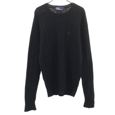 Polo by Ralph Lauren ポロバイラルフローレン 長袖 セーター S ブラック ニット
