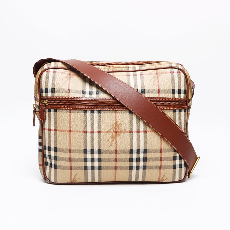 バーバリー BURBERRY ノバチェック PVC ショルダーバッグ【中古】