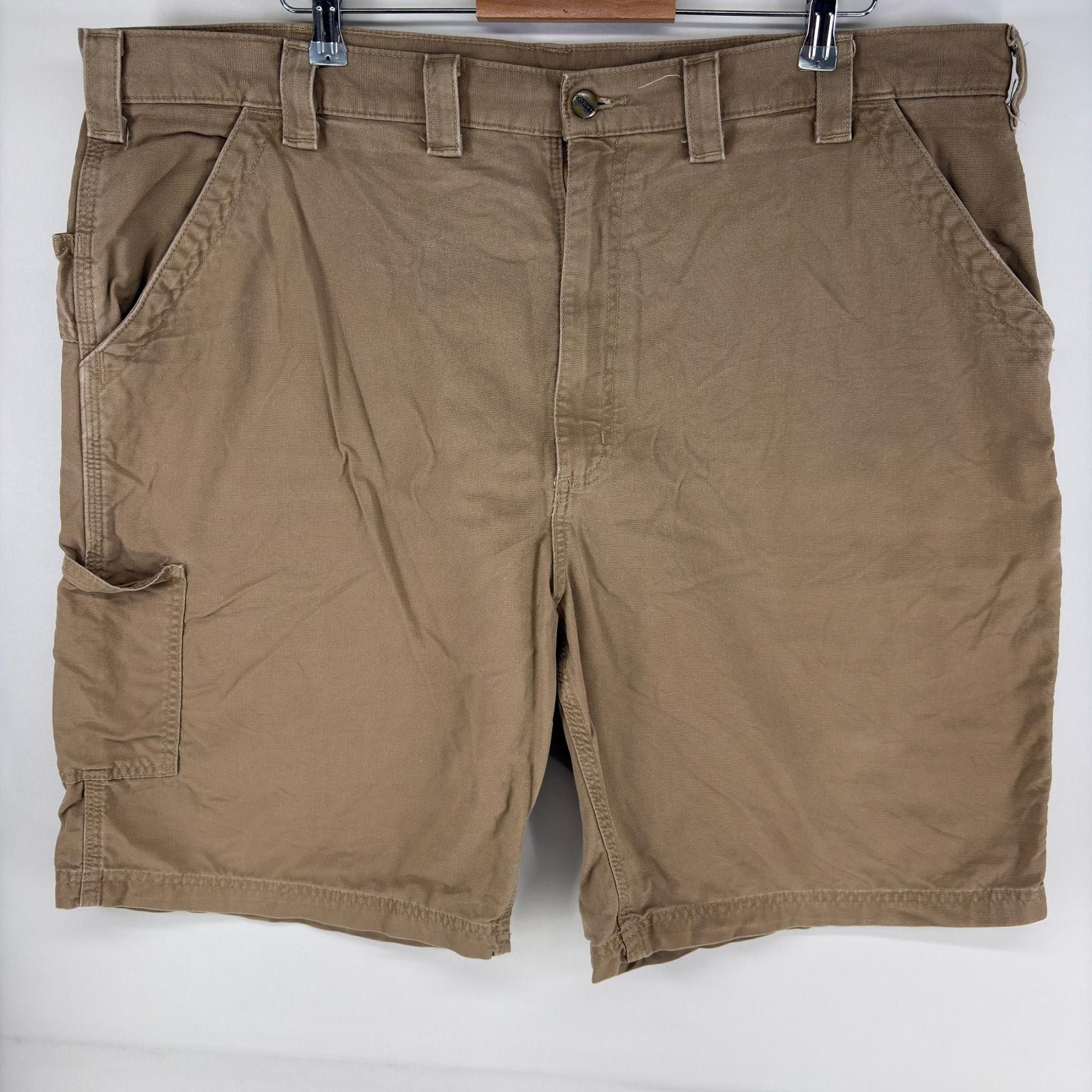 古着 カーハート Carhartt ダック パンツ ペインター ワンポイントロゴ ショーツ ハーフパンツ ジッパーフライ w44  ブラウン系 メンズ