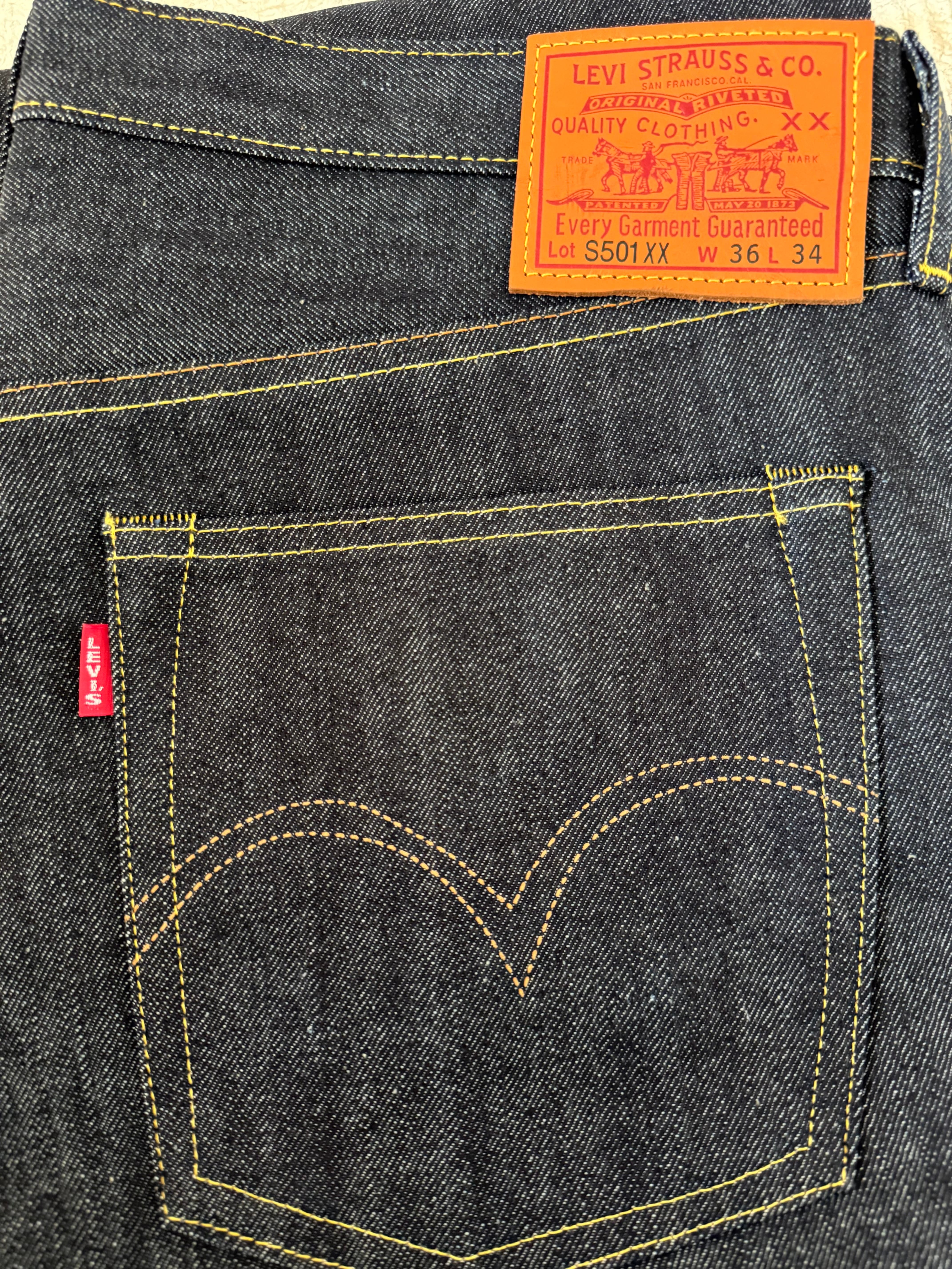 未使用に近い】新品未使用 LVC S501XX 1944 大戦モデル 日本製 W36 L34