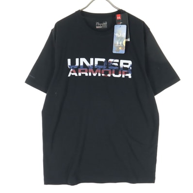 未使用 UNDER ARMOUR アンダーアーマー 宇宙戦艦ヤマト コラボ プリント 半袖 Tシャツ LG ブラック 外袋付属