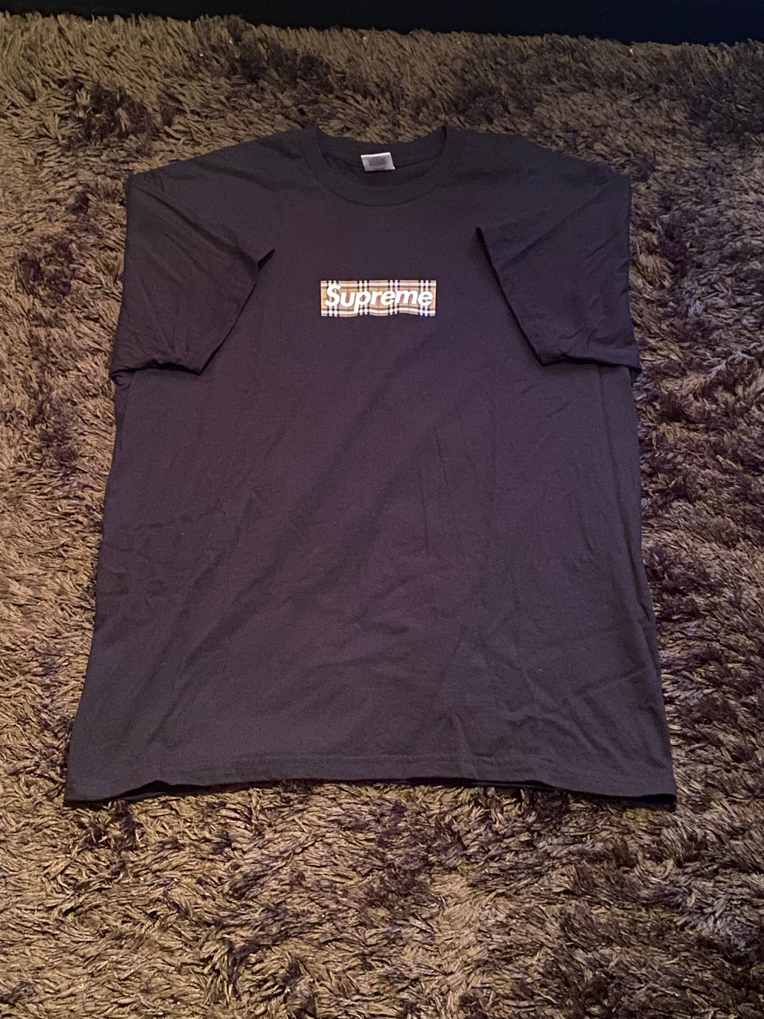 Supreme / Burberry Box Logo Tee "Black"