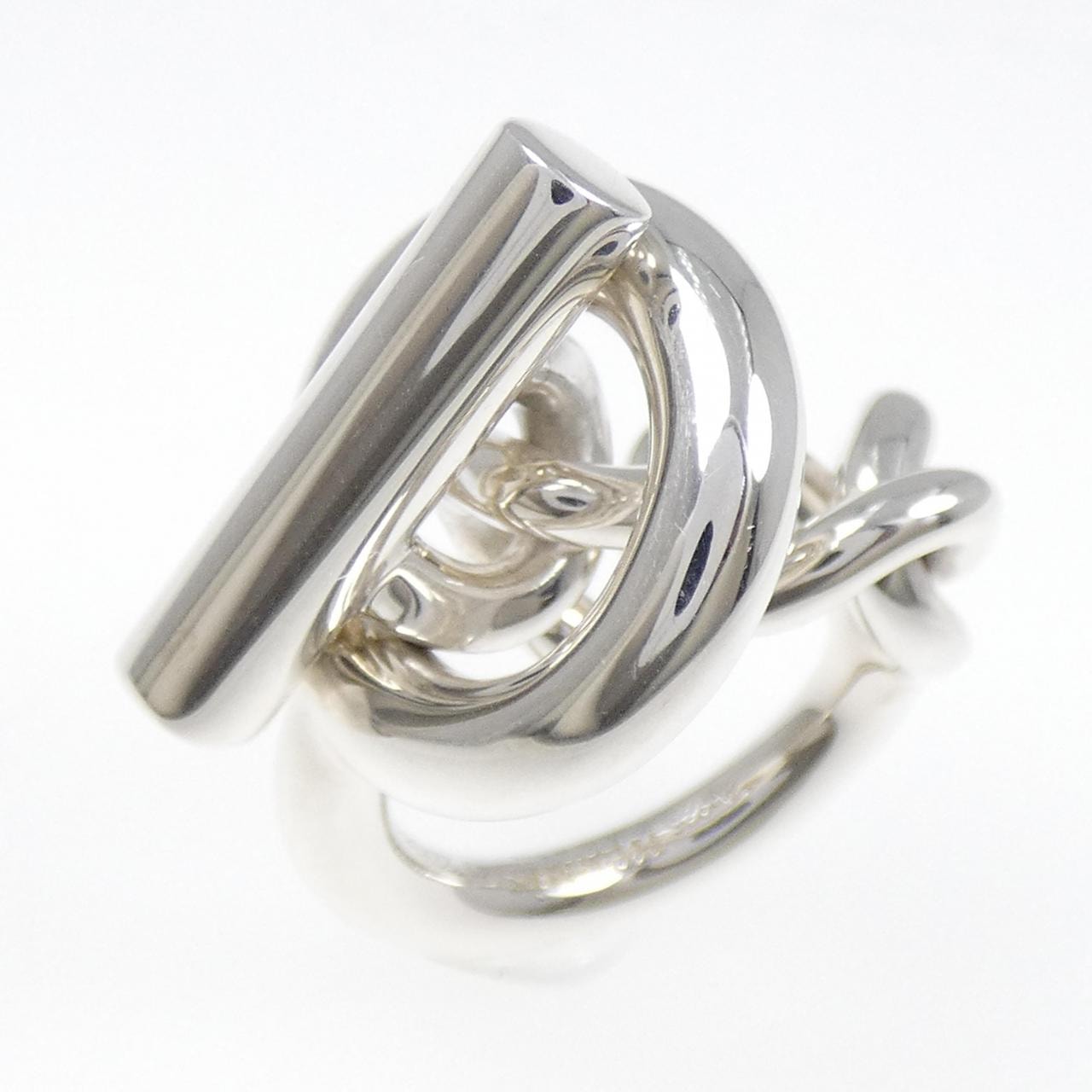 Hermes Croisette Ring GM Large Model "Silver"