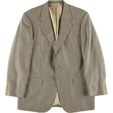 古着 バーバリー Burberry's 千鳥格子柄 ウールテーラードジャケット メンズL相当/evb032692