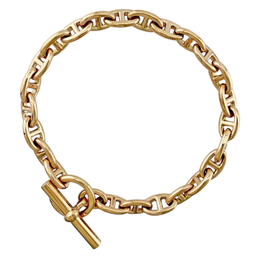 Hermes Chaine D'ancre TPM K18 Bracelet "Yellow Gold"
