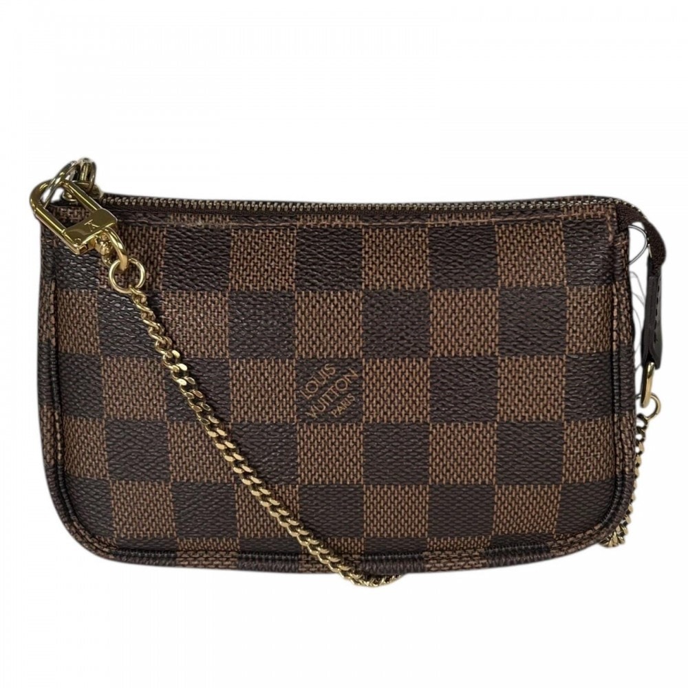 LOUIS VUITTON ルイヴィトン ポーチ アクセソワール N58009 ダミエキャンバス ブラウン 茶 ゴールド金具 レディース【中古品】