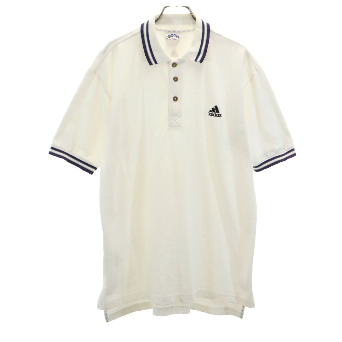 adidas アディダス 半袖 ポロシャツ M ホワイト