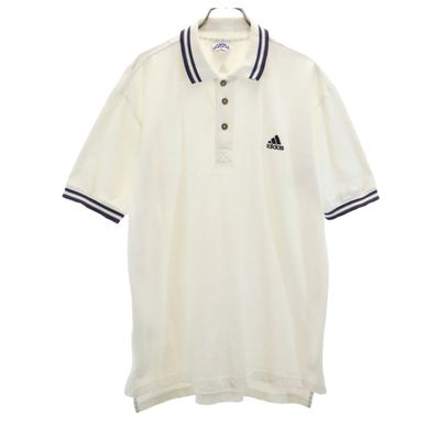 adidas アディダス 半袖 ポロシャツ M ホワイト