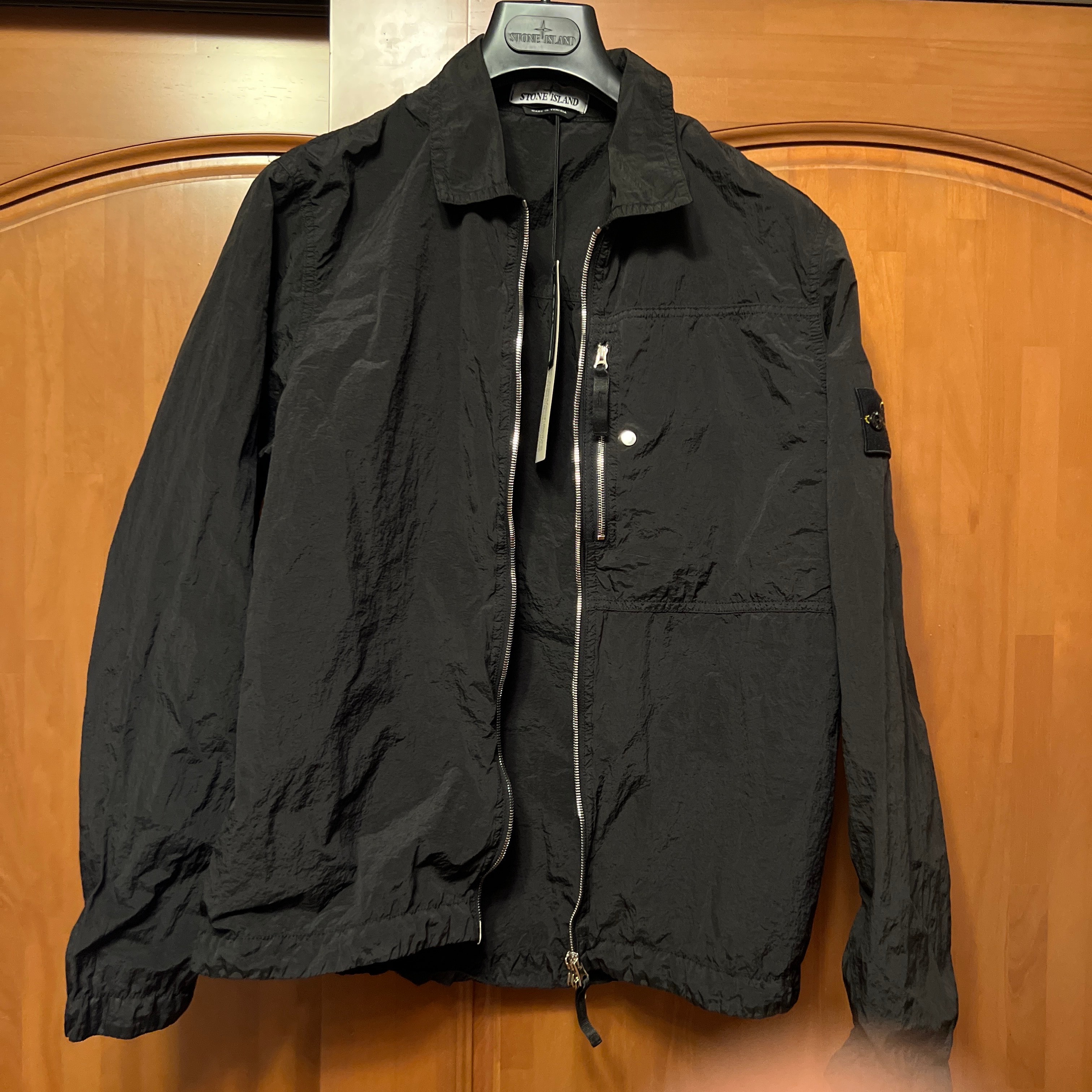 STONE  シアサッカー ブラックジャケット シアサッカー オーバーシングルジャケット | maison