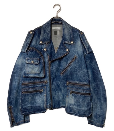FACETASM GALAXY DENIM RIDERS JACKET "INDIGO"