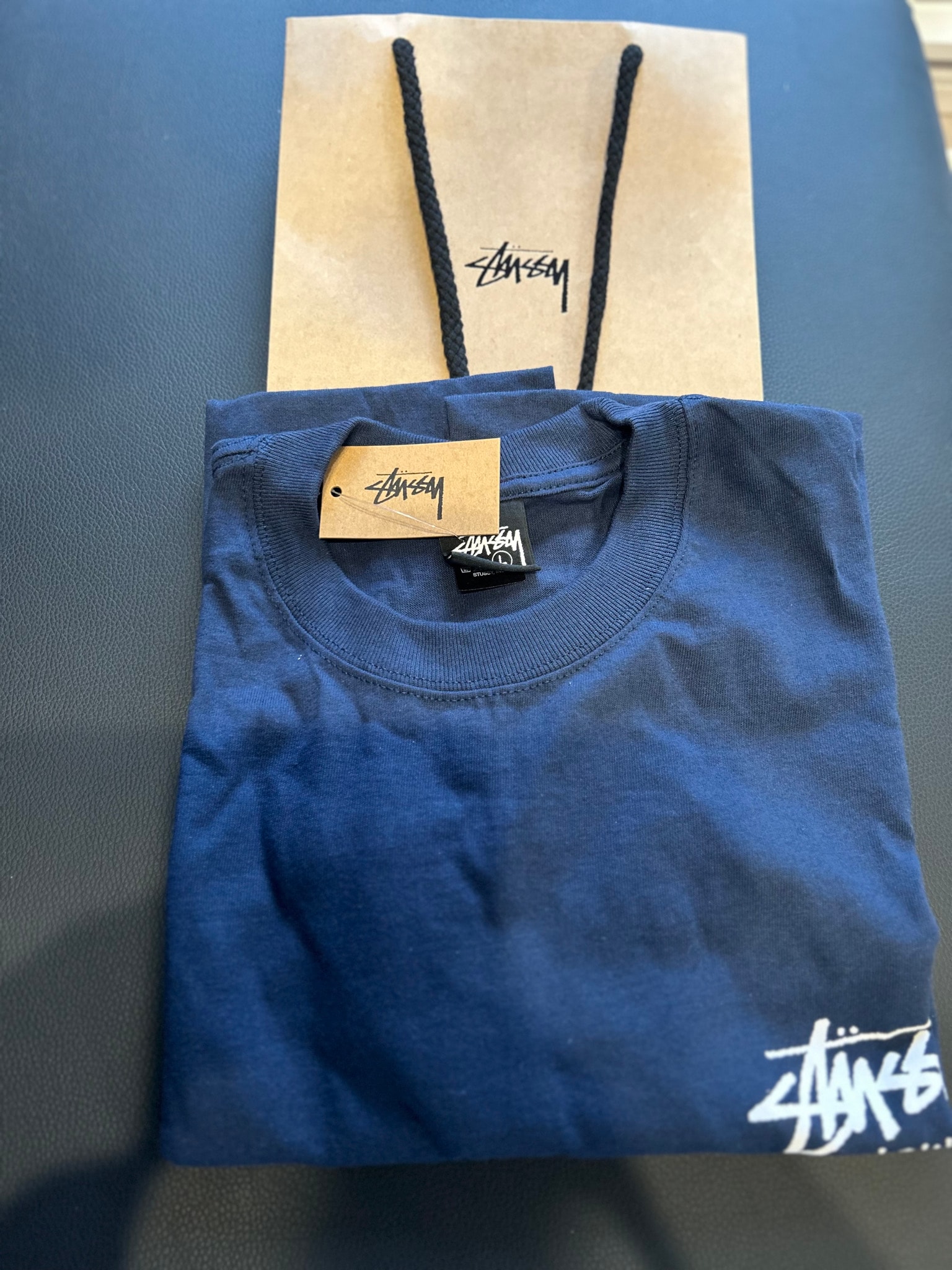 Stussy ホノルルTee ネイビー Lサイズ