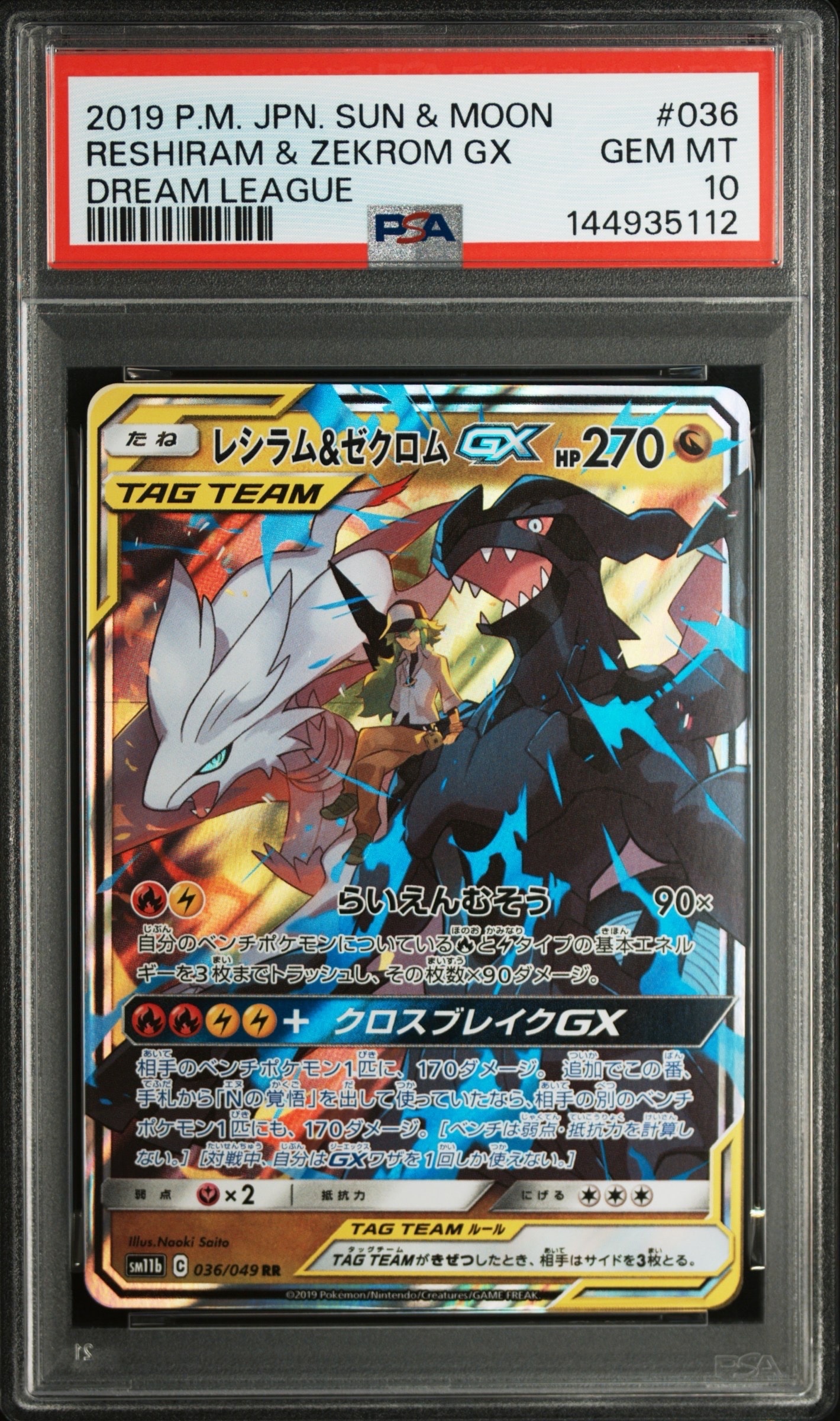 レシラム&ゼクロムGX (N) RR[SM11b 036/049](強化拡張パック「ドリームリーグ」)