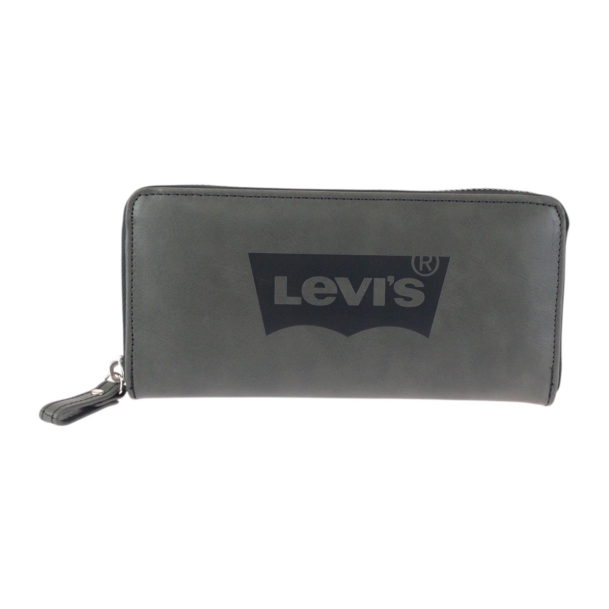 美品 Levi's リーバイス グレー シルバー金具 PVC 長財布 ロングウォレット 600550 【中古】