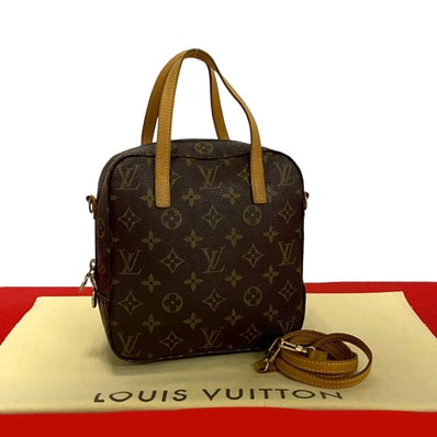 LOUIS VUITTON ルイヴィトン スポンティーニ モノグラム レザー PVC ショルダーバッグ ブラウン
94196