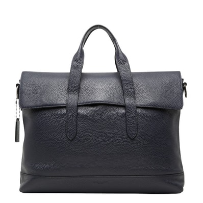 コーチ ハンドバッグ ビジネスバッグ ネイビー レザー レディース COACH 【中古】