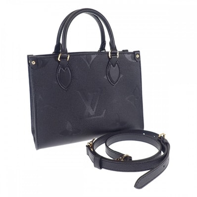 ルイヴィトン LOUIS VUITTON オンザゴーPM M45653 2WAYバッグ ショルダーバッグ アンプラント ブラック ノワール レディース【中古】【Sランク】