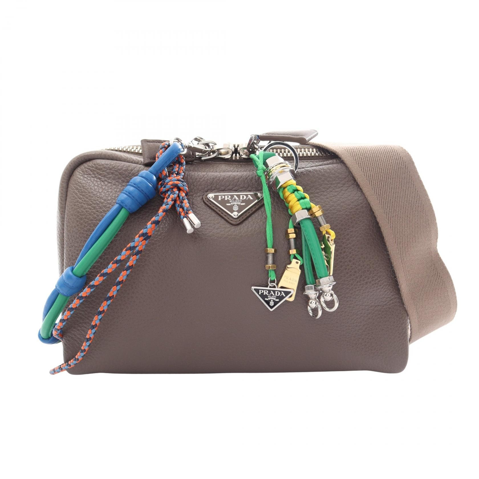 プラダ PRADA VIT.DAINO ショルダーバッグ バッグ レザー メンズ ベージュ系 / マルチカラー 2VH181 【中古】