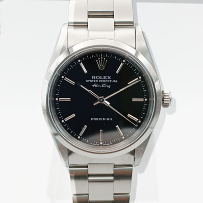 ROLEX ロレックス エアキング 腕時計 14000 ステンレススチール シルバー ブラック メンズ【中古】