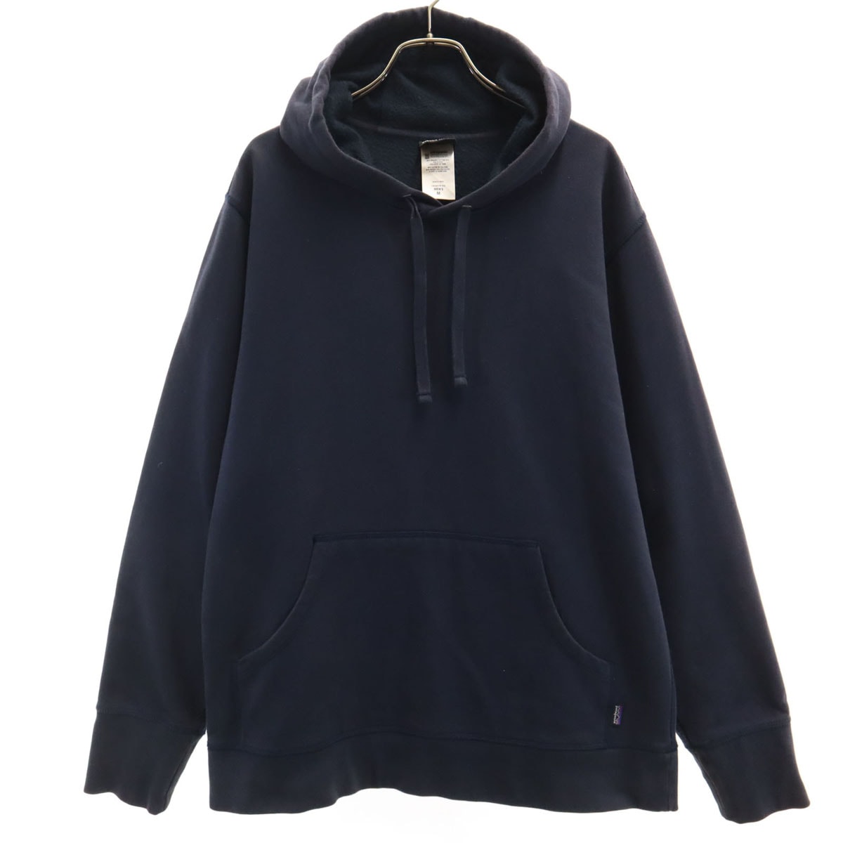 patagonia パタゴニア バックプリント 長袖 スウェットパーカー M ネイビー 26649S0 アウトドア 裏起毛