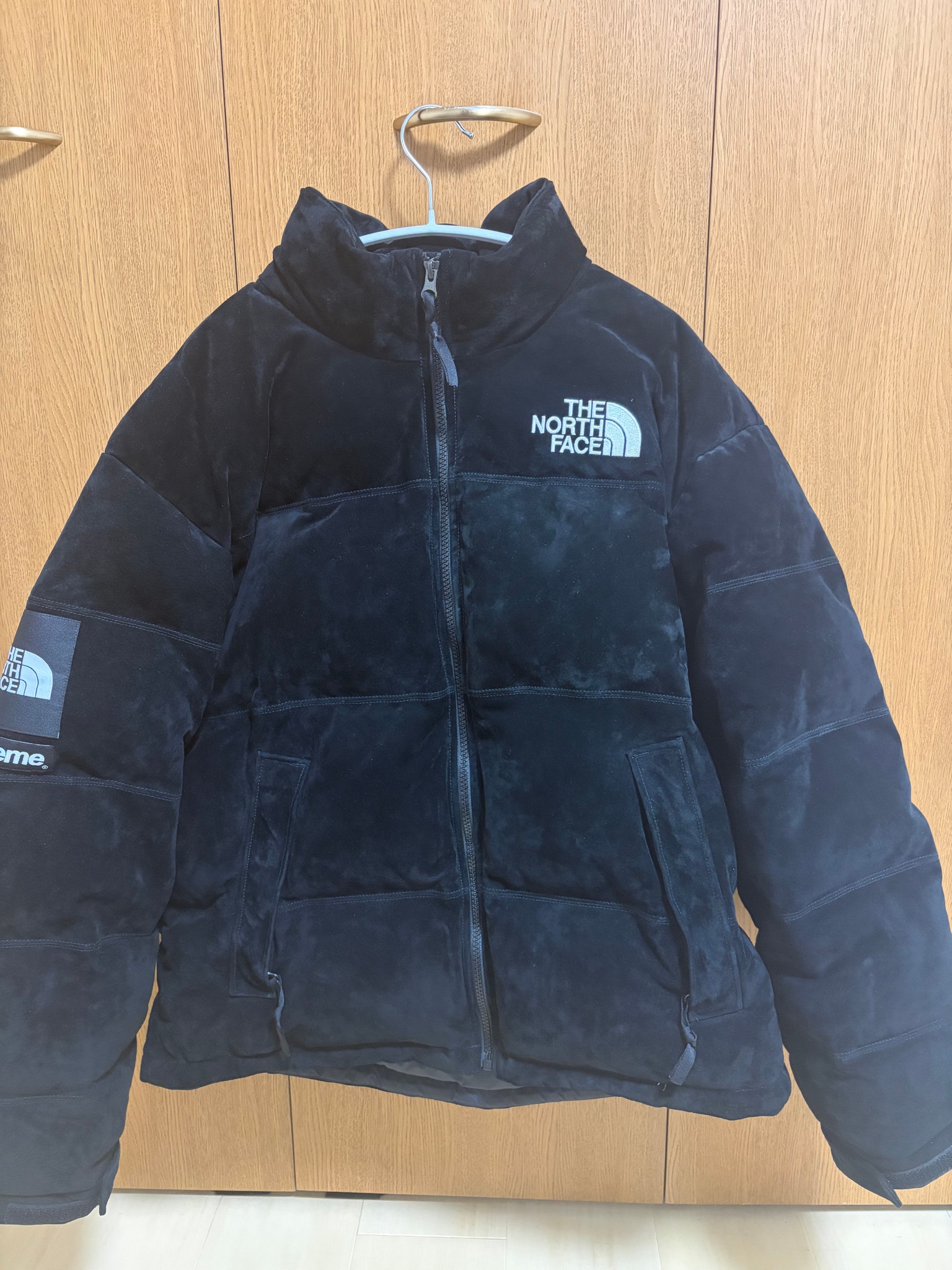 Supreme x The North Face Suede Nuptse Jacket "Black"