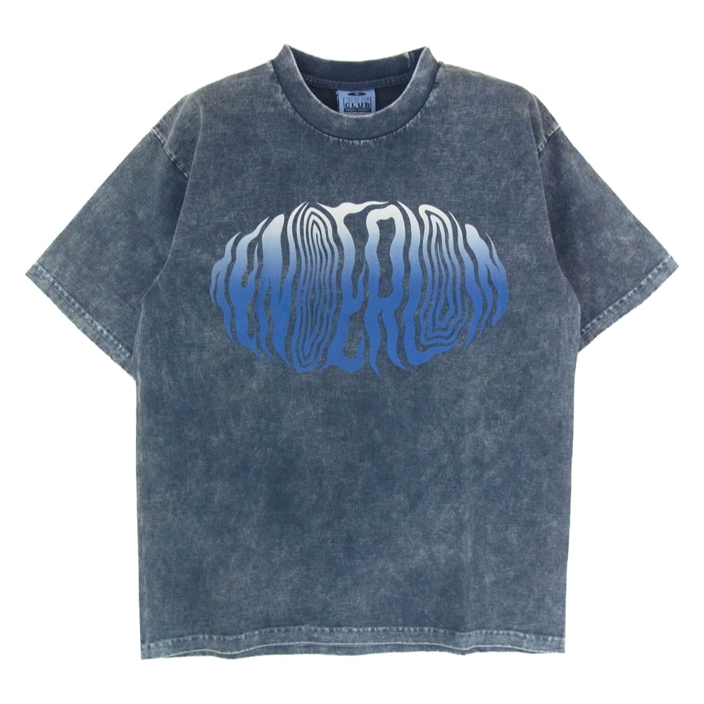 TENDERLOIN テンダーロイン Tシャツ 19SS TEE ACID WASH G プリント アシッド ウォッシュ加工 半袖 Tシャツ ネイビー系 M【美品】【中古】