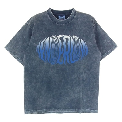 TENDERLOIN テンダーロイン Tシャツ 19SS TEE ACID WASH G プリント アシッド ウォッシュ加工 半袖 Tシャツ ネイビー系 M【美品】【中古】