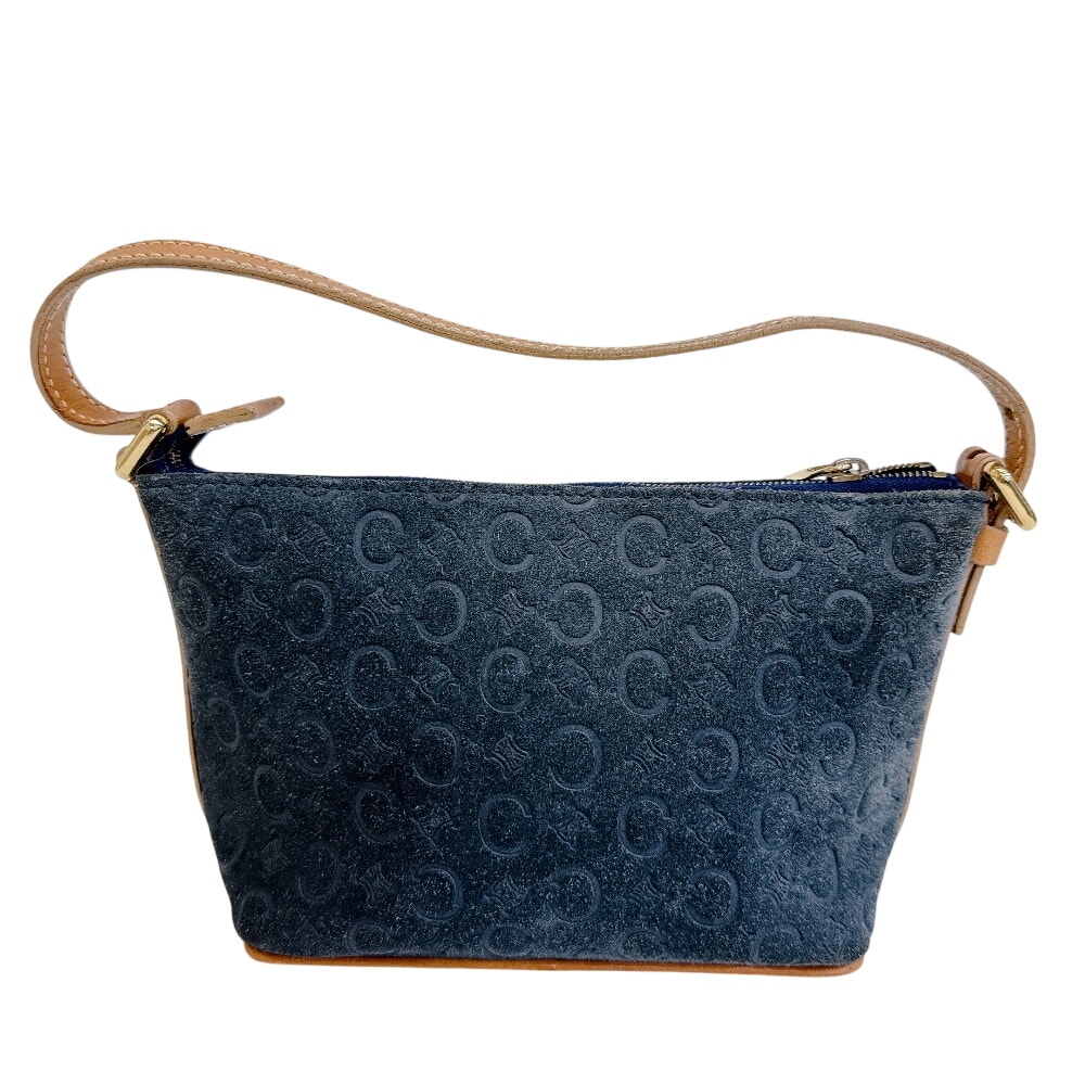 セリーヌ CELINE ハンドバッグ Cマカダム ミニバッグ アクセサリーポーチ ネイビー