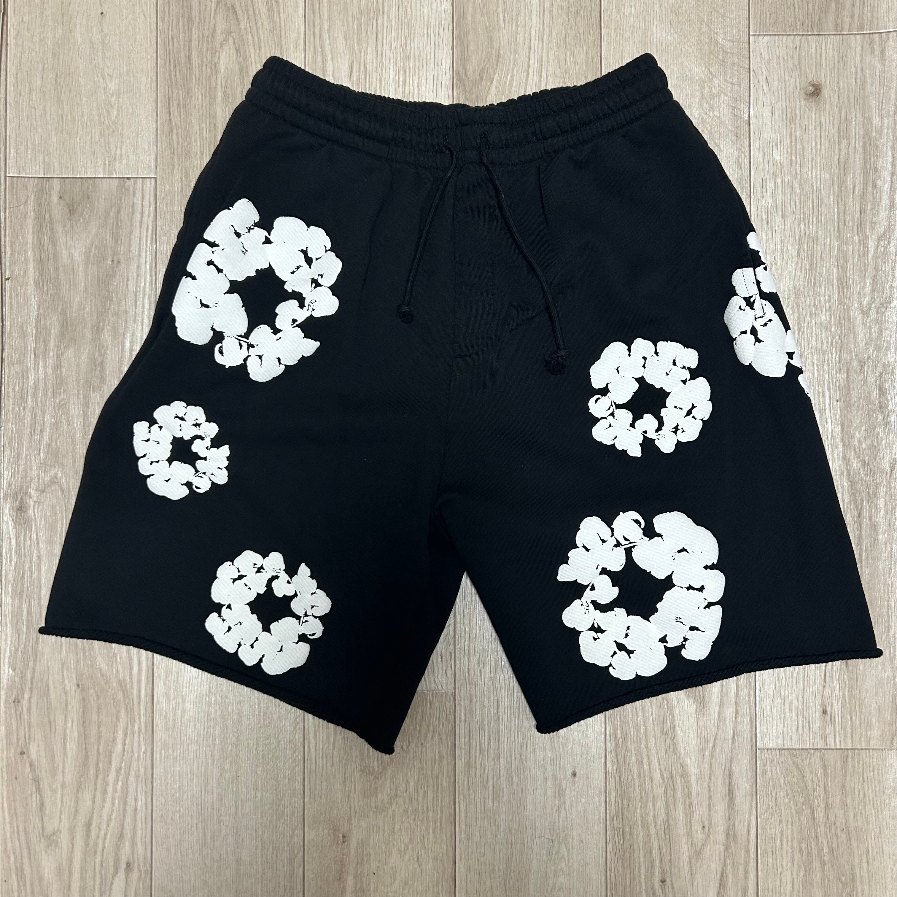 DENIM TEARS The Cotton Wreath Shorts "Black"
