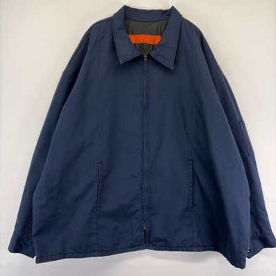 古着 レッドキャップ RED KAP ジャケット 中綿 フルジップ 大きいサイズ ワーク 作業着 3XL-RG ネイビー系 無地 メンズ