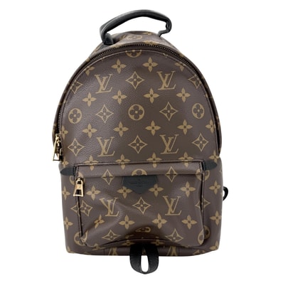 LOUIS VUITTON ルイヴィトン リュック パームスプリングスPM バックパック M44871 モノグラムキャンバス ブラウン 茶 ブラック 黒 ゴールド金具 レディース 美品【中古品】
