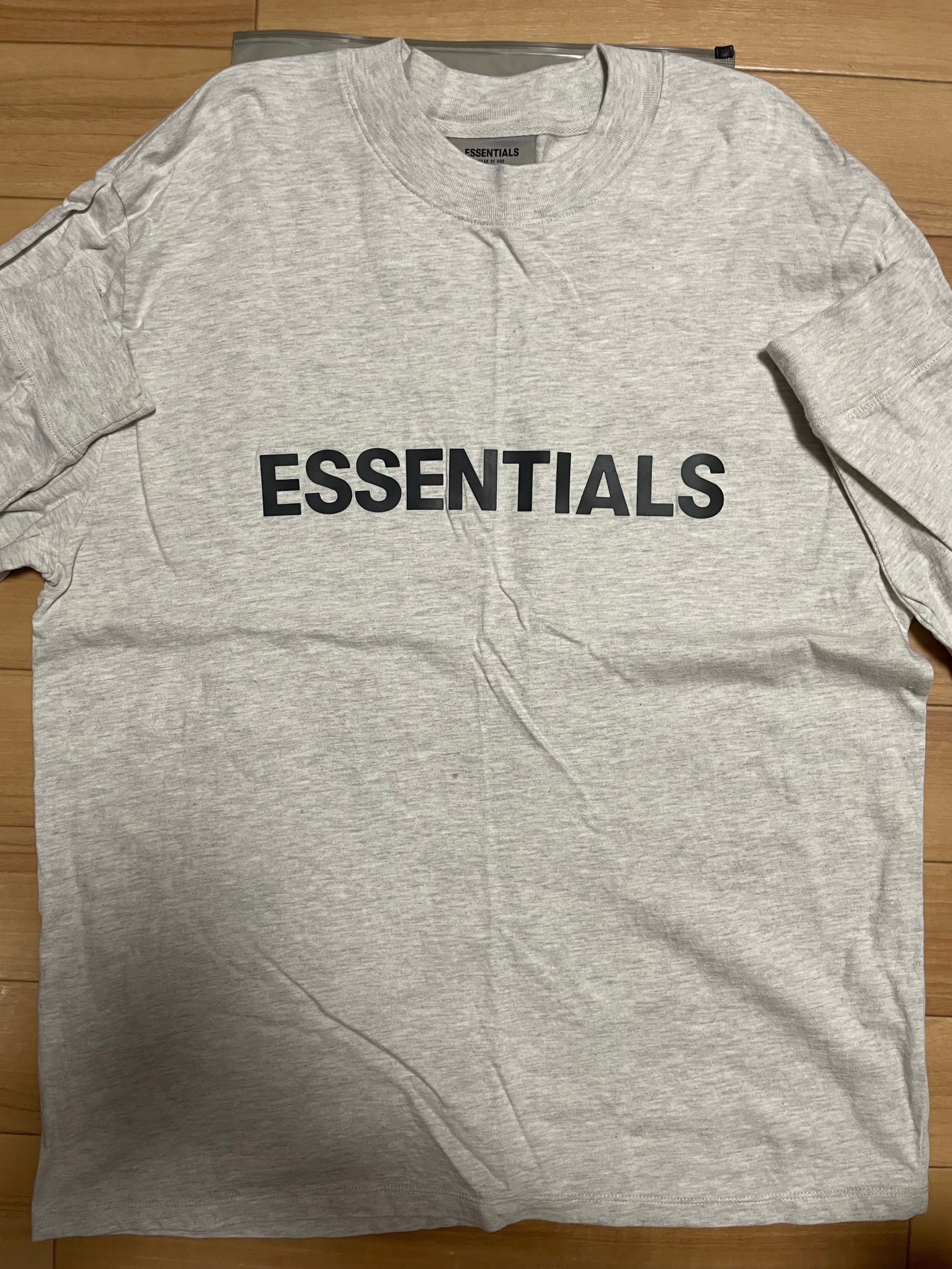 FEAR OF GOD ESSENTIALS 3D Silicon Applique Boxy Long Sleeve T-Shirt "Oatmeal"