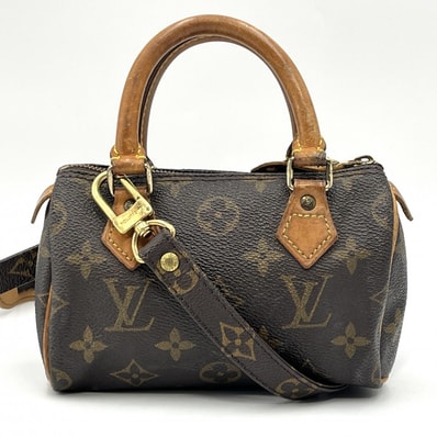 LOUIS VUITTON(ルイヴィトン) ミニスピーディ ヴィンテージ ハンドバッグ ミニボストンバッグ モノグラム キャンバス ブラウン ゴールド金具 TH0964 レディース 【中古】