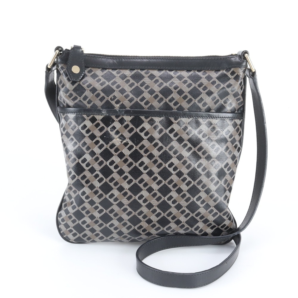 バリー Bロゴ モノグラムショルダーバッグ レザー