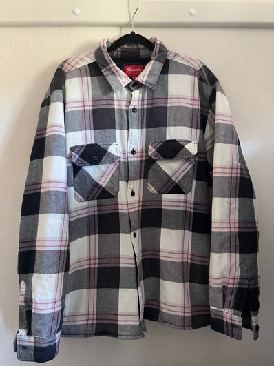 Supreme Quilted Flannel Shirt "White"