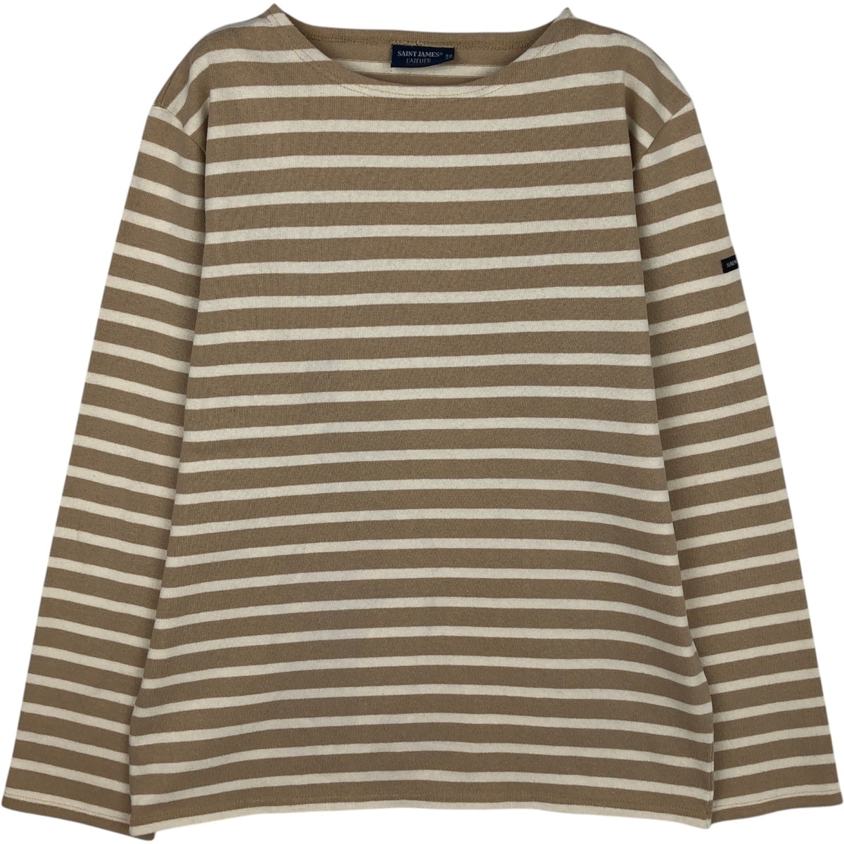 古着 セントジェームス SAINT JAMES L'ATELIER ボーダー柄 ボートネック ロングTシャツ ロンT フランス製 メンズM相当/eaa631322