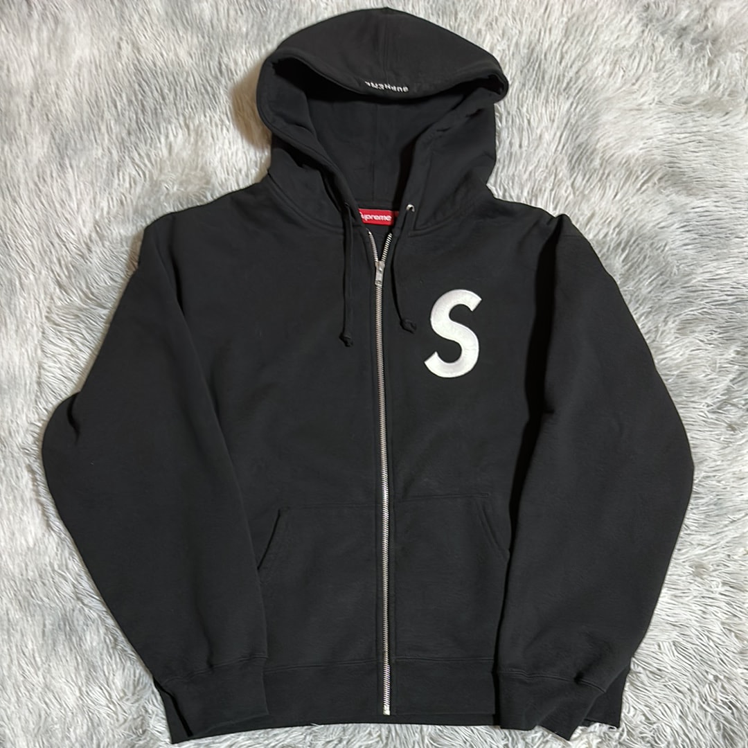 Supreme S Logo Zip Up Hooded Sweatshirt "Black" (FW24)