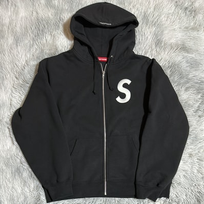 Supreme S Logo Zip Up Hooded Sweatshirt "Black" (FW24)
