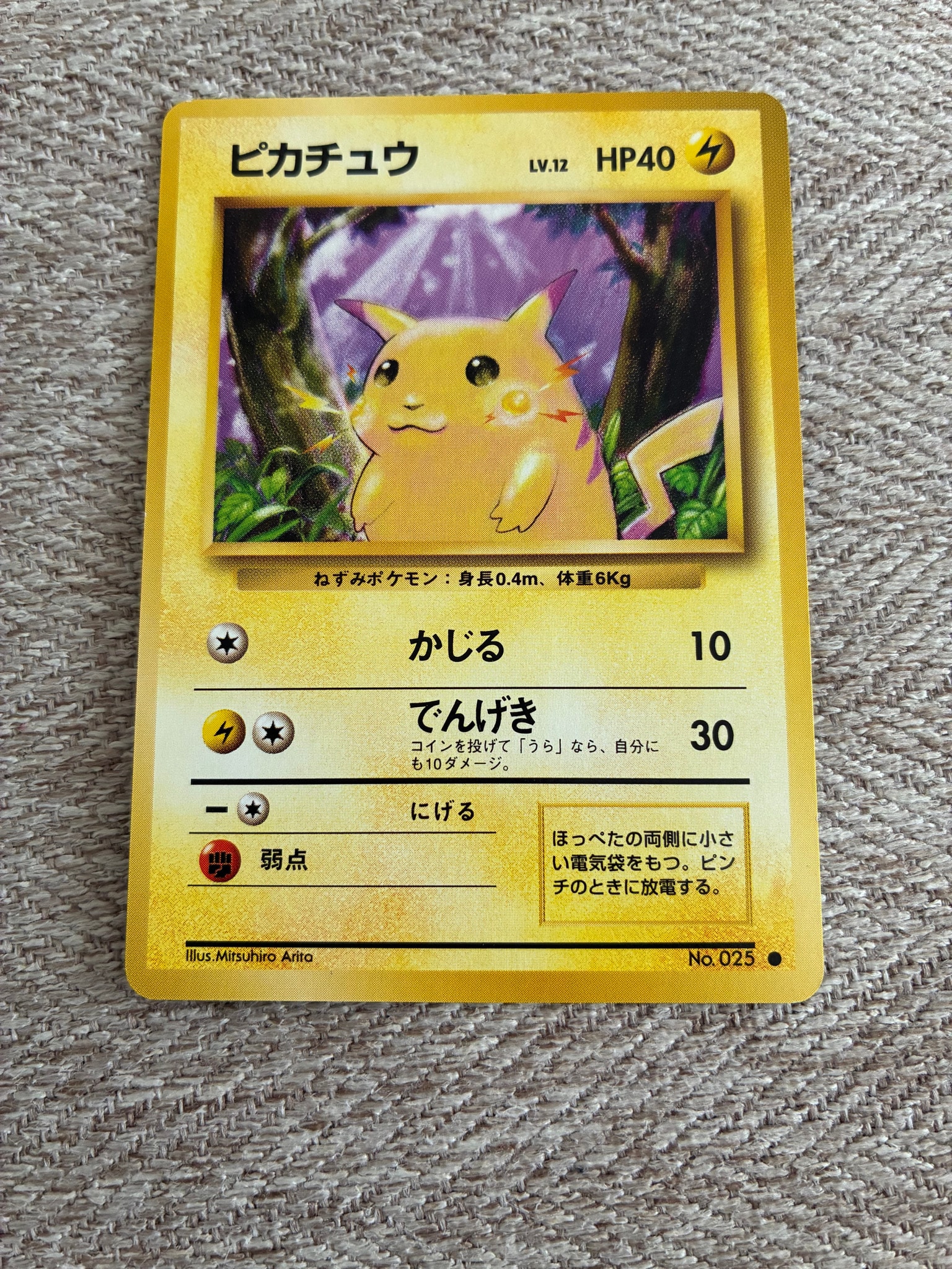 ピカチュウ ● : 旧裏 [PMCG1-2](拡張パック「ポケットモンスター カードゲーム」再販)