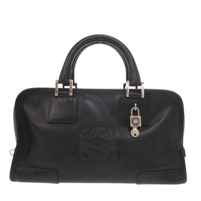 ロエベ アマソナ28 レザー ブラック ハンドバッグ