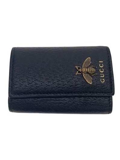 GUCCI Animalier Leather Key Case