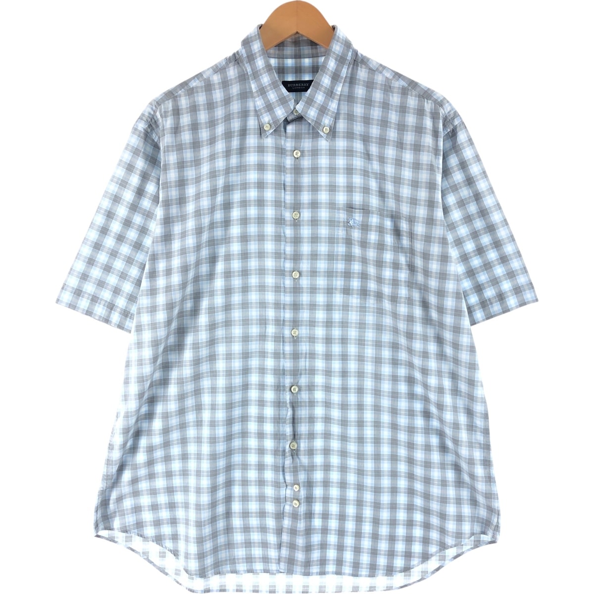 古着 バーバリー Burberry's LONDON 半袖 ボタンダウン チェックシャツ メンズXL相当/eaa565263