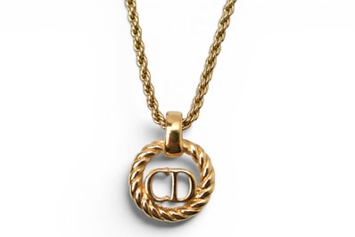 クリスチャンディオール ネックレス ヴィンテージ Christian Dior CDロゴ/サークル ゴールド【中古】