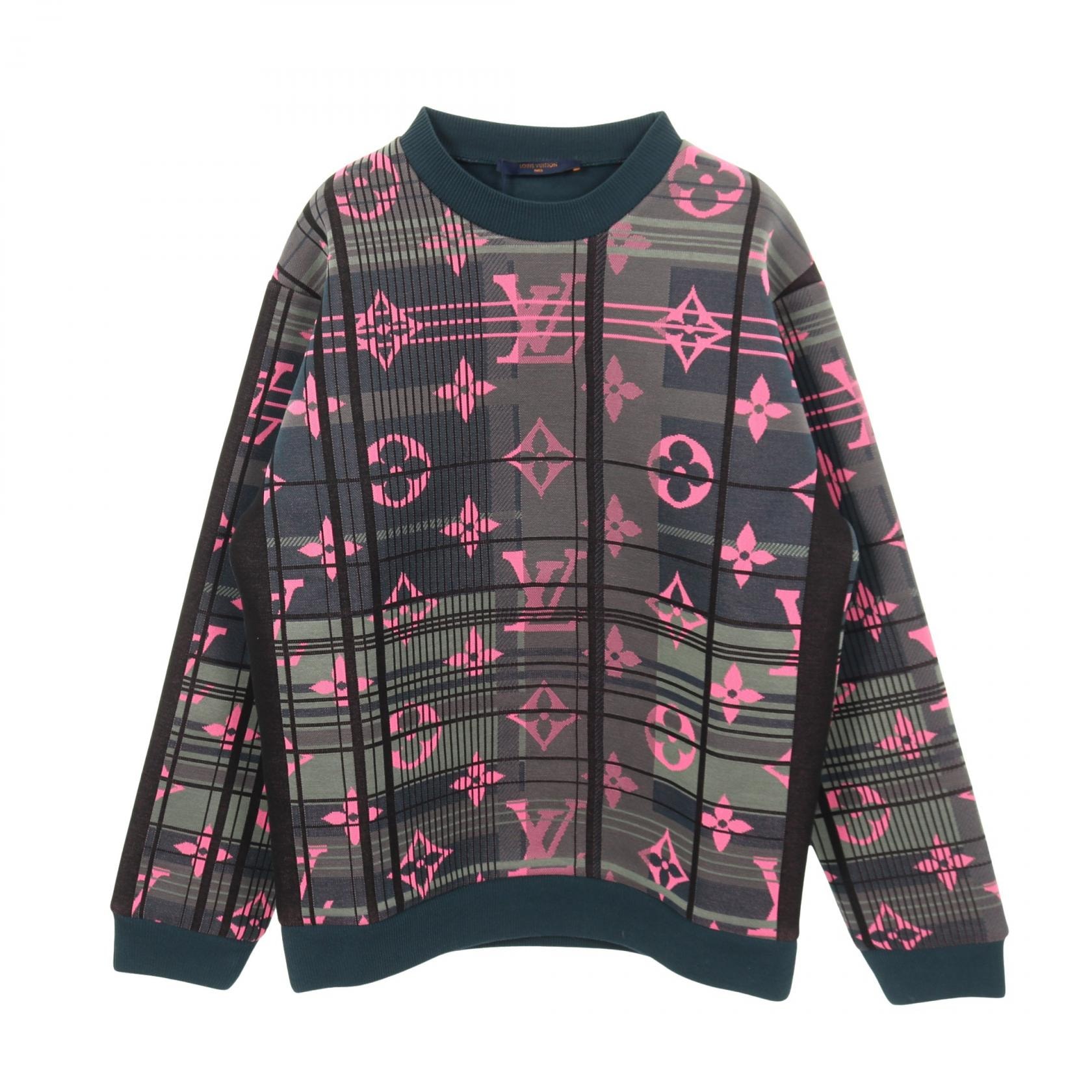 ルイ・ヴィトン LOUIS VUITTON モノグラムジャガード スウェット 衣料品 トップス コットン ポリエステル グレー メンズ グレー系 / マルチカラー 【中古】