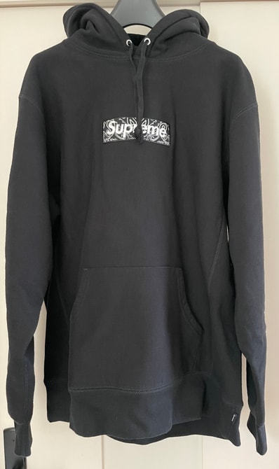 Supreme Bandana Box Logo Hooded Sweatshirt "Black"