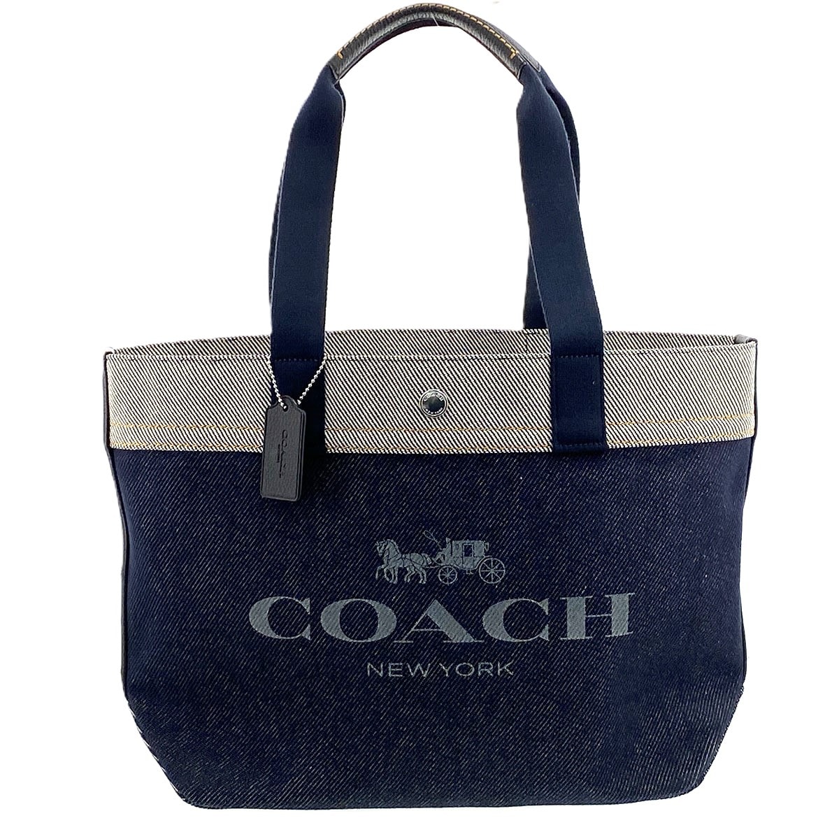 COACH コーチ デニム トートバッグ トートバッグ F39904 デニム ネイビー  レディース【中古】