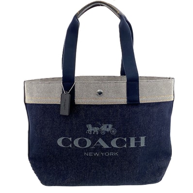 COACH コーチ デニム トートバッグ トートバッグ F39904 デニム ネイビー レディース【中古】