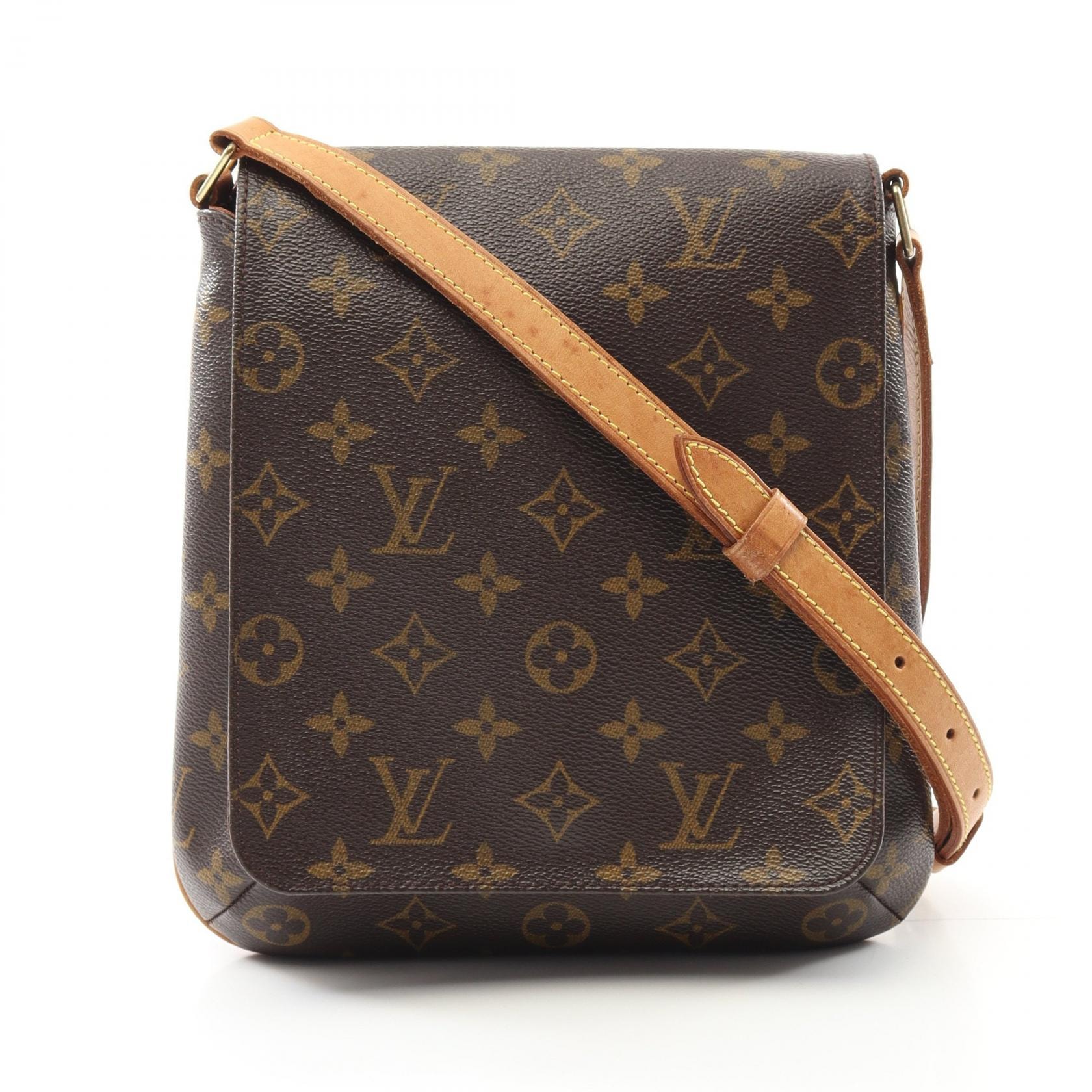 ルイ・ヴィトン LOUIS VUITTON ミュゼットサルサ ロングストラップ ショルダーバッグ バッグ PVCコーティングキャンバス レザー モノグラム レディース ブラウン系 M51387 【中古】